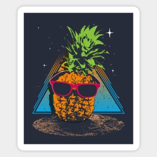 Retro Pineapple Beach Magnet